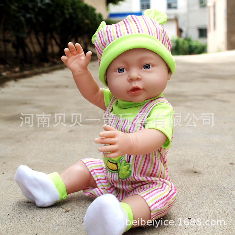 41cm muñeca limpieza yuesao kindergarten educación temprana simulación muñeca de goma suave juguete muñeca de vinilo