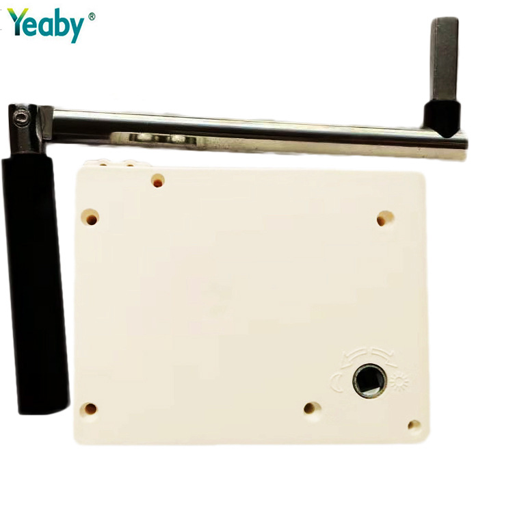 铝合金卷帘配件白色手摇收绕器手摇皮带盒手摇绕线机（含摇把）