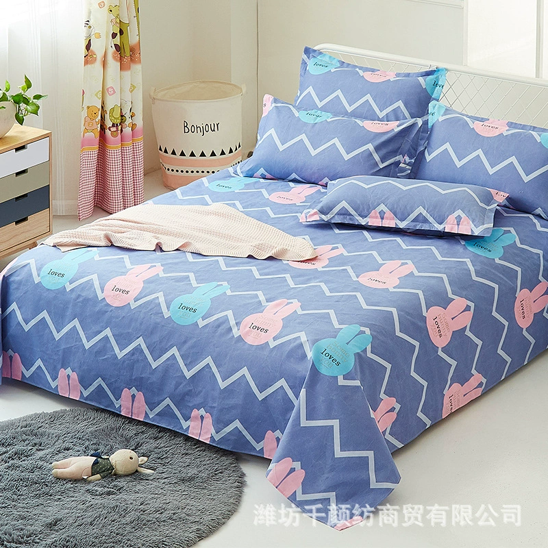 Односпальная простыня для общежития, плотная ворсистая ткань, многоpattern, размеры 1.2–2.5×2.3 м
