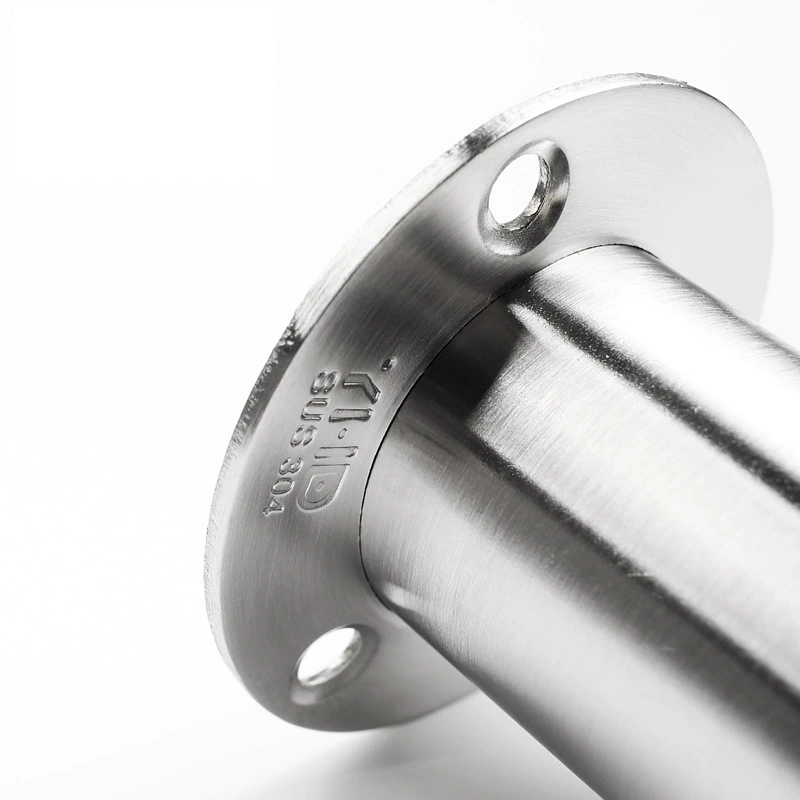 Stainless steel thickened high-leg flange seat clothes rack, rod seat, round pipe seat, high flange seat manufacturer wholesale
