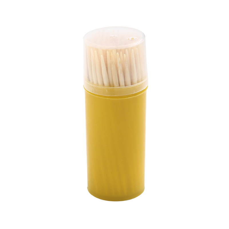 Palillos de Dientes de Bambú de Bambú Desechables en Tubo Colorido para Comedor
