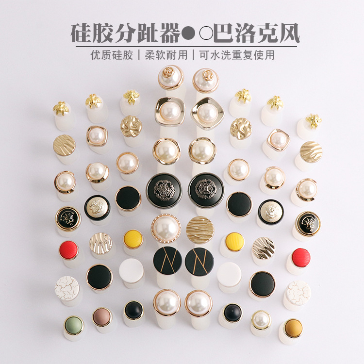 Fábrica de manicura directa dedo del pie de silicona separador japonés y coreano ins Internet celebridad manicura