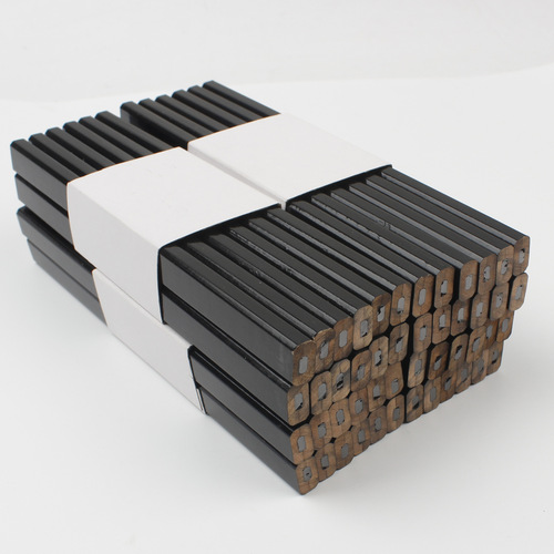 Factory] Woodworking pencil poplar red lacquer octagonal pencil HB lead North American red and blue two-color scribing pen