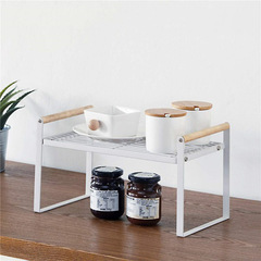 Direct factory supply Japanese-style iron multi-layer seasoning rack kitchenware tiered storage rack multi-functional freestanding seasoning rack