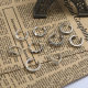 European and American new wave totem pattern open ring summer joint ring beach foot ring 9-piece set