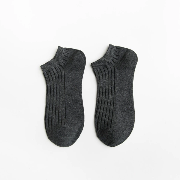 Men's short socks-deep gray