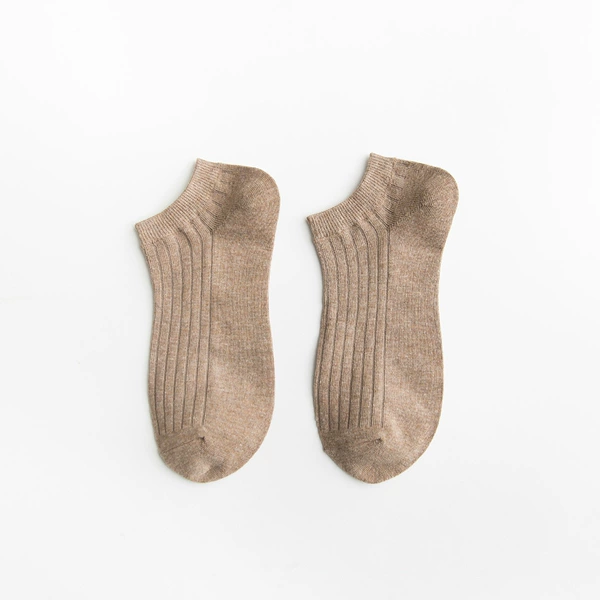Men's short socks-shallow coffee
