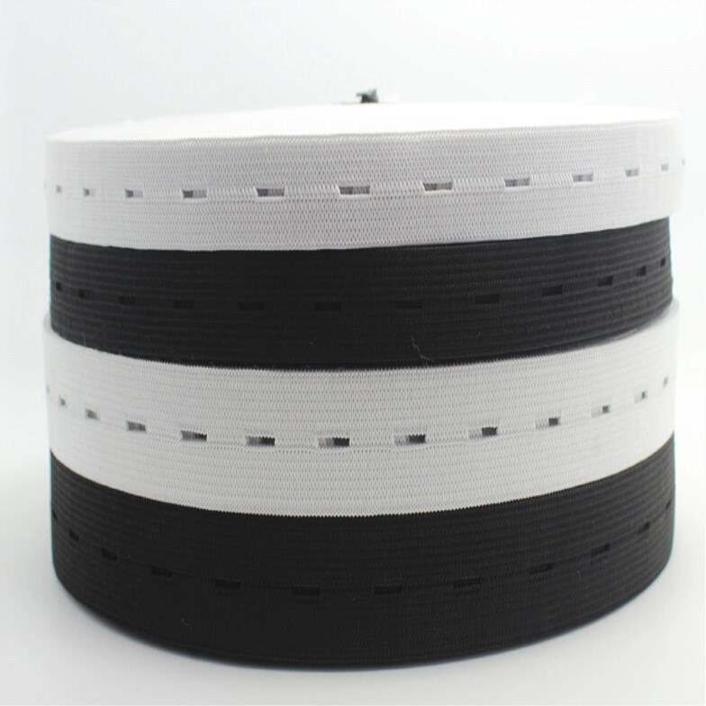 1.5cm-2CM乳胶丝扣眼调节松紧带 钮门带低价按斤批发14元/斤