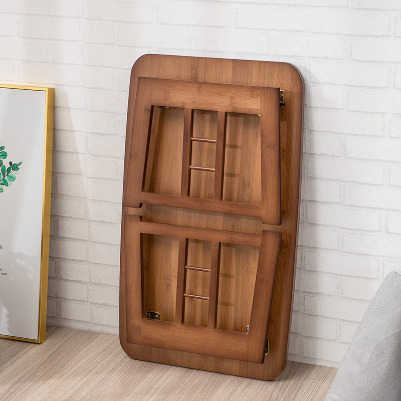 Hogar simple mesa de té madera maciza tatami japonés Bay ventana mesa rectangular plegable balcón mesa de té