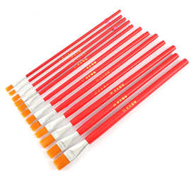 外贸跨境油画笔刷红杆尼龙毛油画笔水彩水粉笔儿童绘画笔笔刷批发