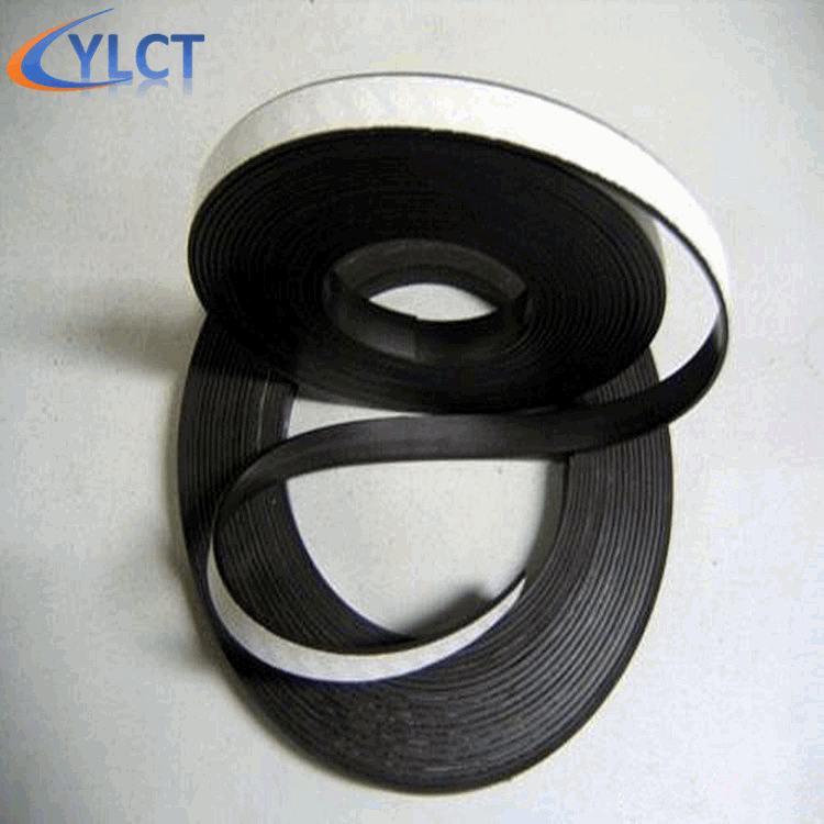 深圳磁铁厂同性异性橡胶软磁磁条圆形软磁片背双胶胶橡塑磁条背胶