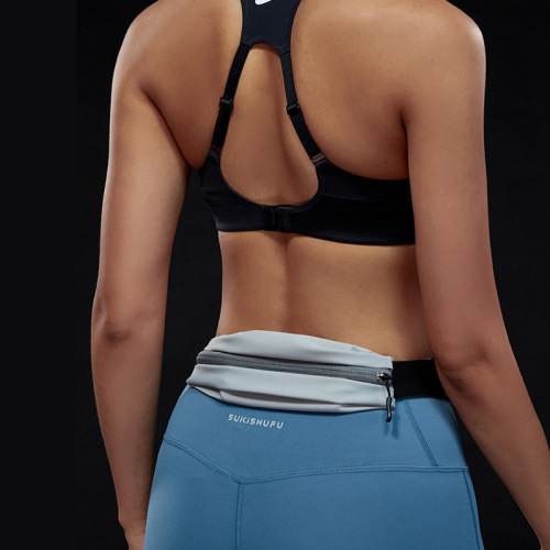 New sports running waist bag for men and women outdoor running equipment elastic waterproof reflective mobile phone bag close-fitting small waist bag