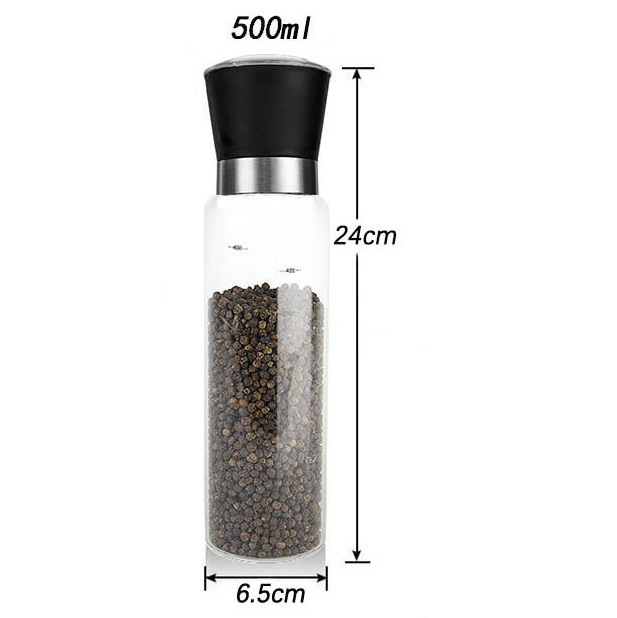 Molinillo de pimienta creativo 304 suministros de cocina de acero inoxidable núcleo de cerámica Molino de pimienta molino de sal manual de molienda botella