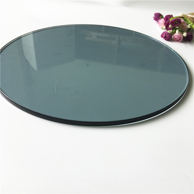 加工5mm圆形柜面玻璃 桌面玻璃 灰色透明钢化玻璃 高质量玻璃