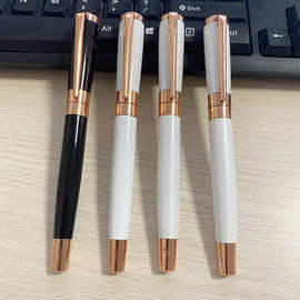 帆莱金属中性笔  商务礼品金属签字笔  白色笔杆宝珠签字笔