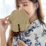 熊猫编织手工旅游扇