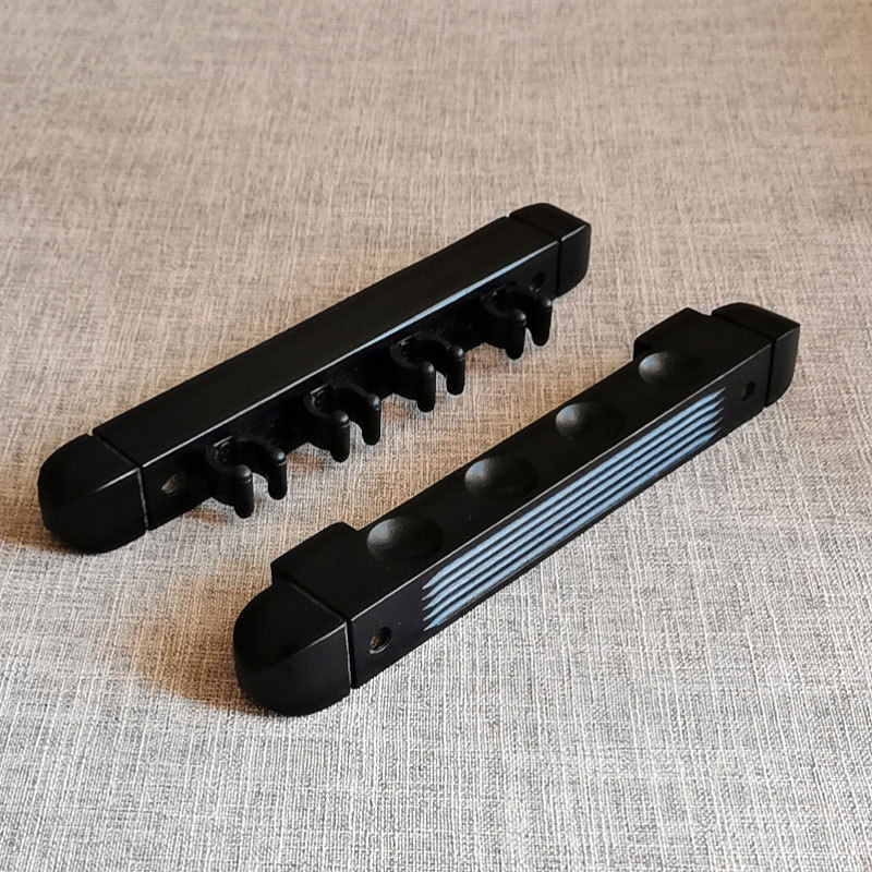 Estante de CUE romano de 4 agujeros billar de madera maciza Estante de varilla de billar montado en la pared Estante de varilla de billar Almacenamiento de varilla