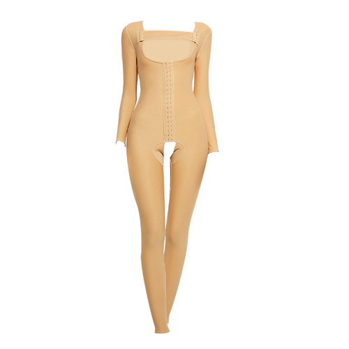 Body shaping garments for women after liposuction, liposuction for women's waist and abdomen, arm liposuction, compression slimming garments, postpartum full body compression jumpsuit