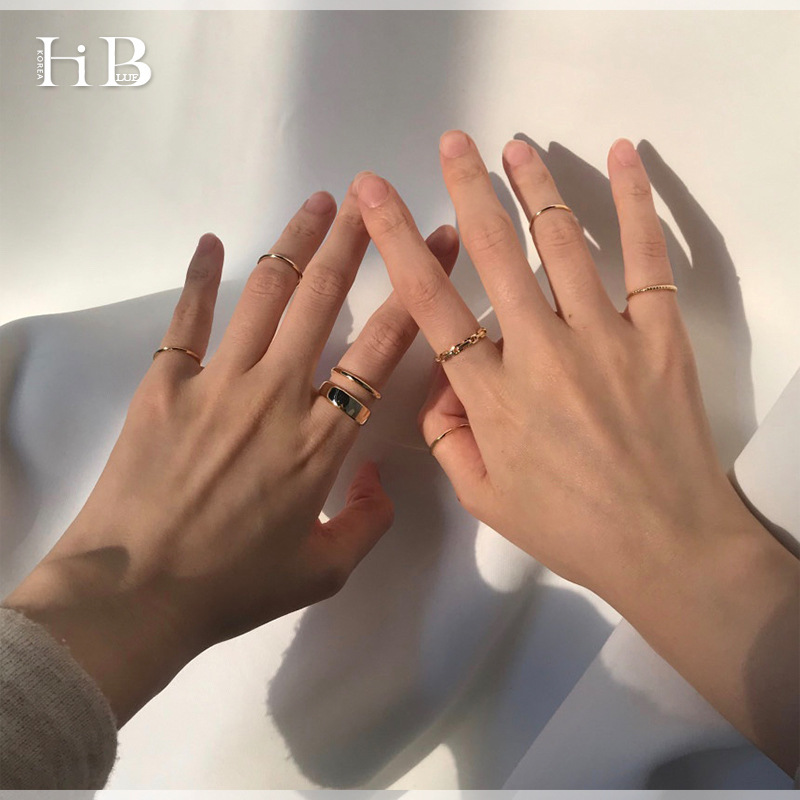 Korean-Style Silver Minimalist Plain Ring Wholesale Niche Design Light Luxury High-End Feel Stackable Index Finger Ring Unisex Korean-Style Silver Minimalist Plain Ring Wholesale Niche Design Light Luxury High-End Feel Stackable Index Finger Ring Unisex