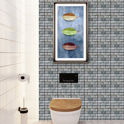 Carrelage mosaïque 3D transfrontalier à motif brique et pierre, anti-collision, pour l'embellissement et la rénovation de la maison_voghion.com