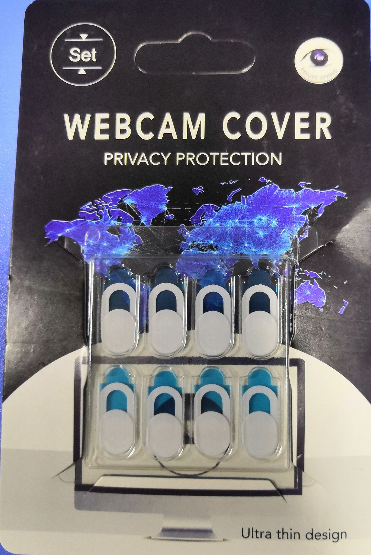 Cubrewebcam metálico para protección de privacidad en laptops