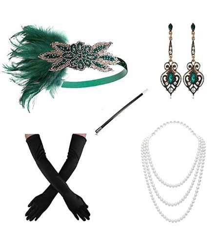 Década de 1920 mascarada cabeza desgaste negro pluma tocado femenino europeo y americano Gatsby diadema de pluma de fiesta única