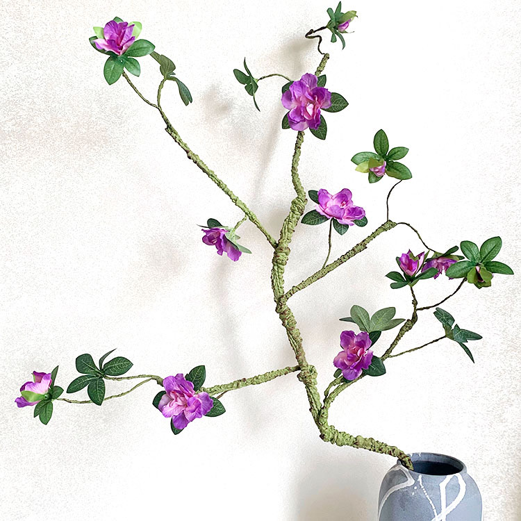 Flor artificial azalea espuma suave rama hogar Sala decoración bonsai arreglo floral modelado
