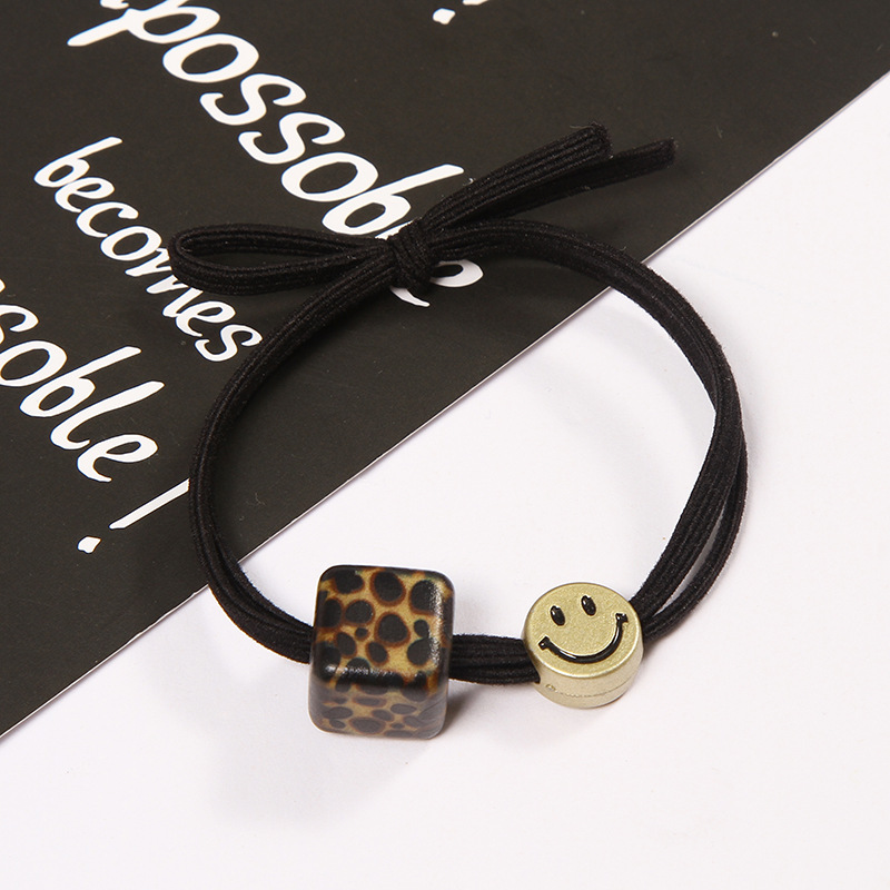 Puesto de suministro cabeza cuerda leopardo banda para el cabello lazo banda de goma para el cabello accesorios para el cabello internet celebridad estilo coreano cubierta de cuero accesorios para la cabeza hembra lindo