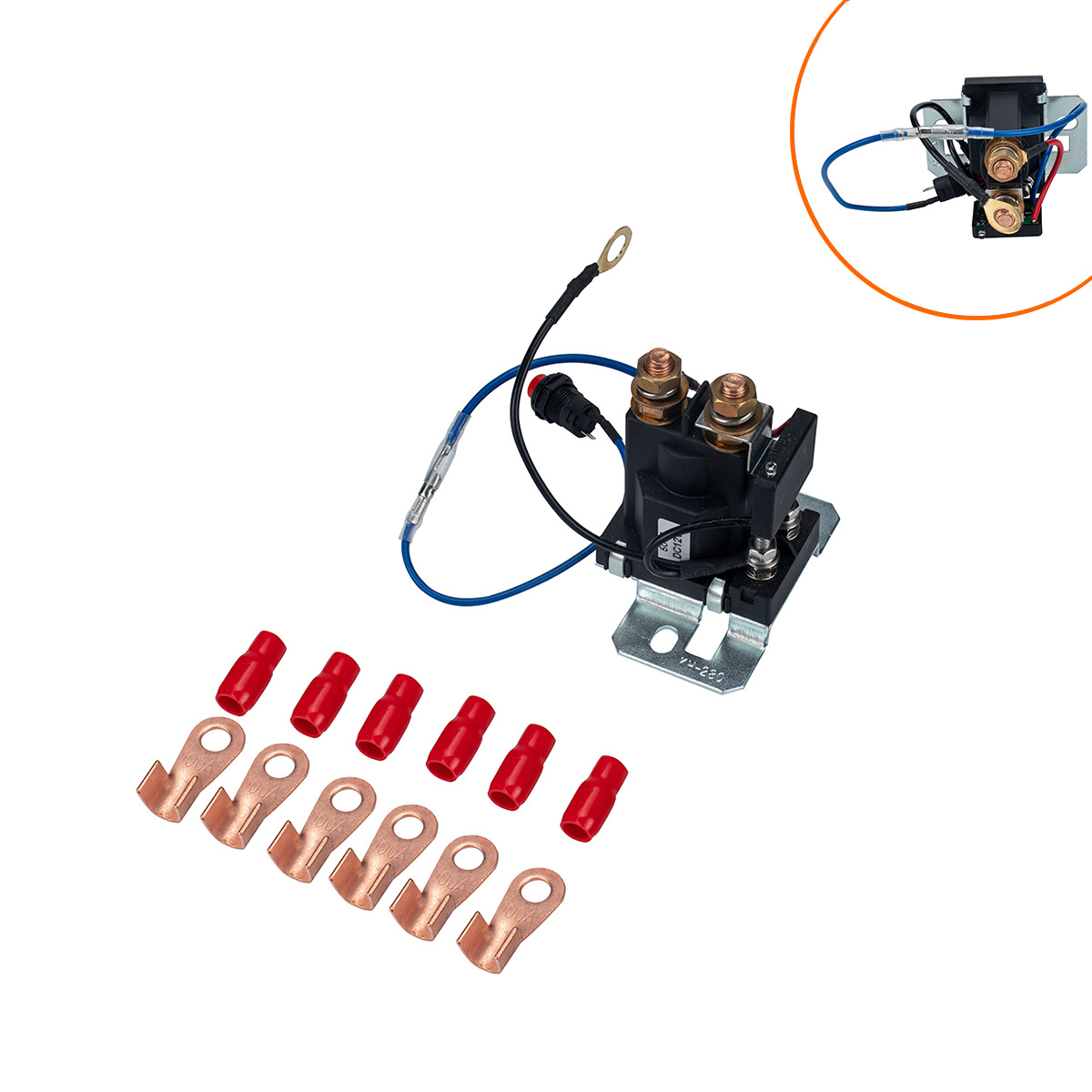 跨境直销-12V/200A汽车双电瓶隔离保护继电器 配端子护套