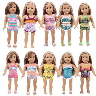 18 inch American doll accessories strap one-piece swimsuit sexy bikini new summer doll clothes wholesale