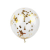 Round transparent nail sequins, balloon, evening dress, golden multicoloured latex decorations contains rose, 12inch