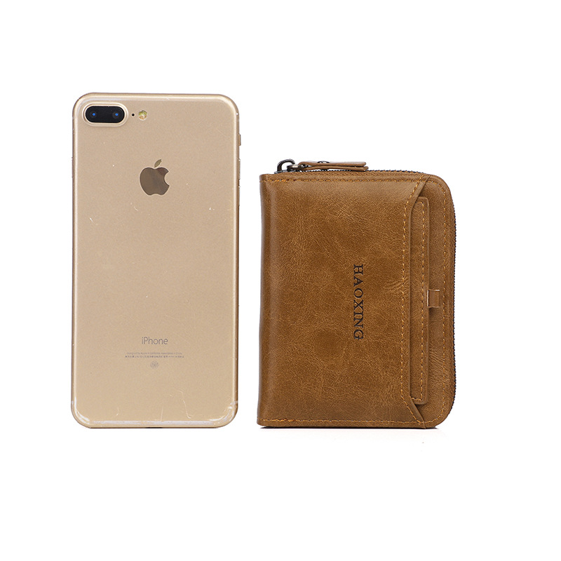 Cartera corta de los hombres retro al por mayor transfronteriza Venta caliente cartera de negocios multifuncional posición de billetes monedero vertical