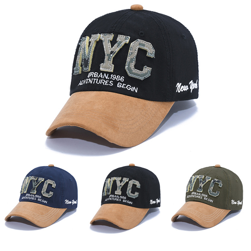 Korean version of the letter embroidery stitching baseball cap fashion sunshade lovers hat simple cap a manufacturer on behalf of the hair