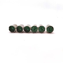 MINI DIN 6p  绿胶 铜壳  MINI DIN6P公头 鼠标电脑周边