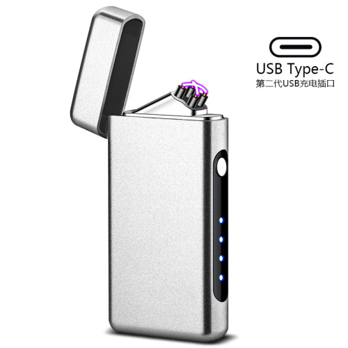 Manufacturer's new USB Type-C rechargeable dual-fire arc lighter gift advertising cross-border e-commerce dropshipping