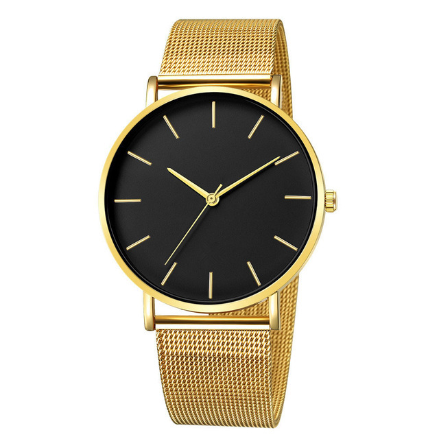 Ginebra nuevo reloj de hombre ultrafino simple correa de malla reloj de hombre Comercio exterior Venta caliente reloj de hombre al por mayor