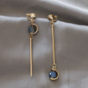 Retro ear clips from pearl, long earrings with tassels, no pierced ears, European style, wholesale