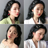 Retro ear clips from pearl, long earrings with tassels, no pierced ears, European style, wholesale