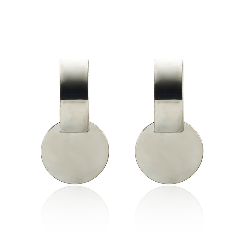 Transfronterizo accesorios europeos y americanos retro popular pendientes geométricos pendientes redondos de metal traje de joyería al por mayor image 22