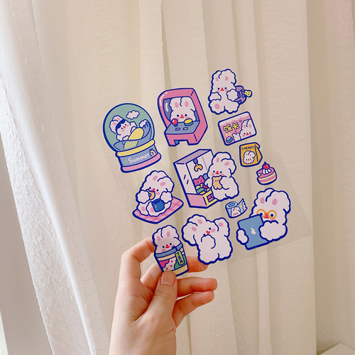 ins cute internet celebrity handbook sticker girl personality soft cute mobile phone decoration sticker diy material waterproof cup sticker