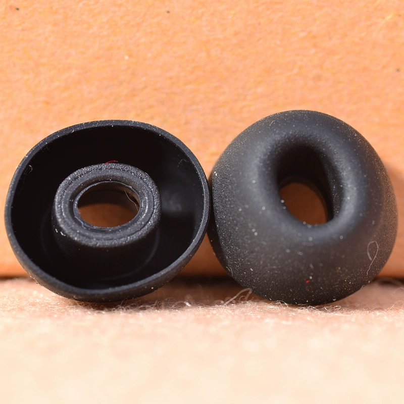 Овальная резиновая крышка-вкладыш черно-белая Высокая мягкая крышка для наушников-вкладышей Силиконовая Крышка для наушников DIY