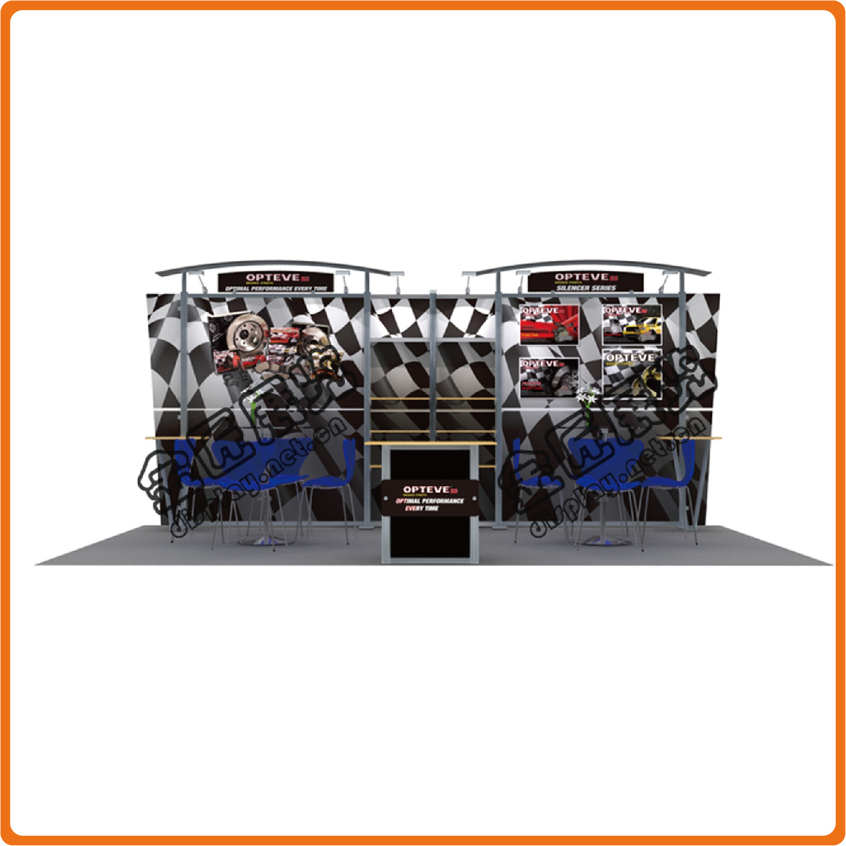 铝合金展架 环保展示器材 循环使用展位 海报展架