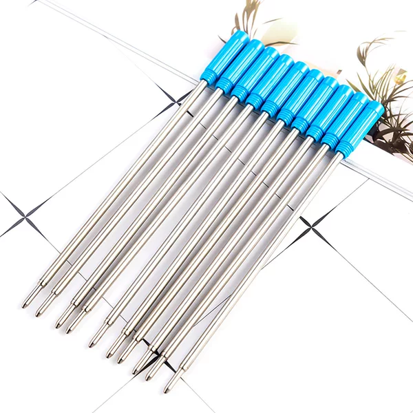 Turning oily black ballpoint pen core writing smooth blue metal refill pen pen diamond pen replacement core