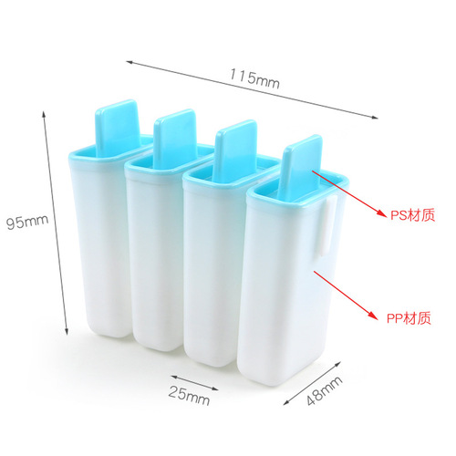 4 pack plastic ice cream molds, household diy popsicle molds, popsicle ice cream ice cream molds wholesale
