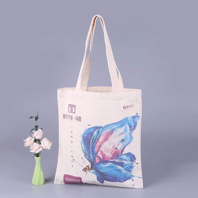 个性时尚服装购物手提袋 按扣口袋设计帆布袋 广告宣传棉布袋