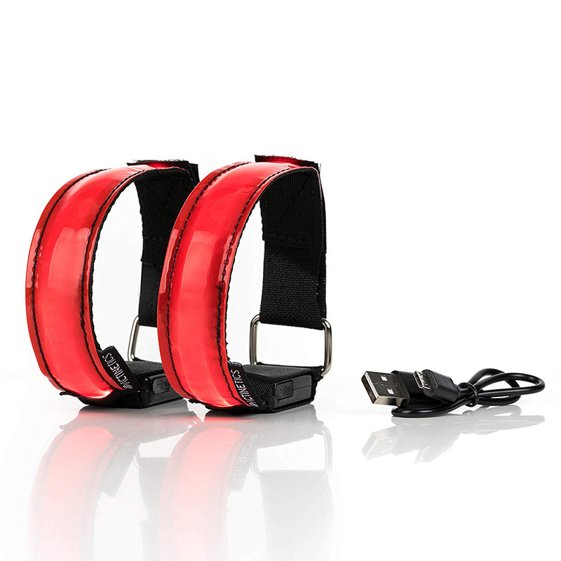 Fabricantes transfronterizos banda de brazo luminoso LED Luz de marcha noche corriendo pulsera luminosa advertencia de seguridad reflexivo animando Anillo de pie