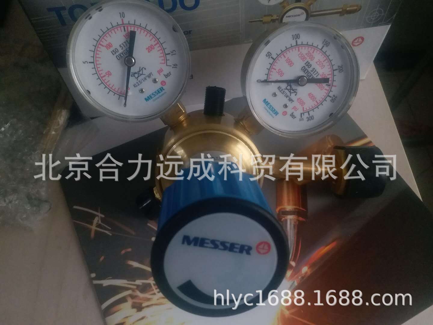 MESSER梅塞尔乙炔减压器压力表氧气减压表二氧化碳减压阀