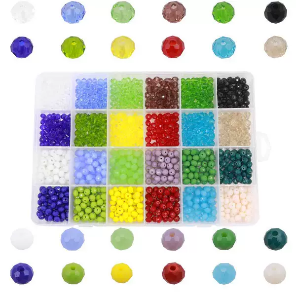 6mm flat beads 24 colors 50 ordinary