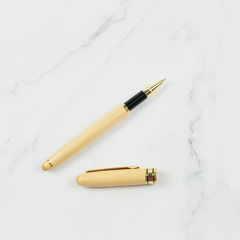 Smooth wooden handheld rollerball pen, wholesale, Birthday gift