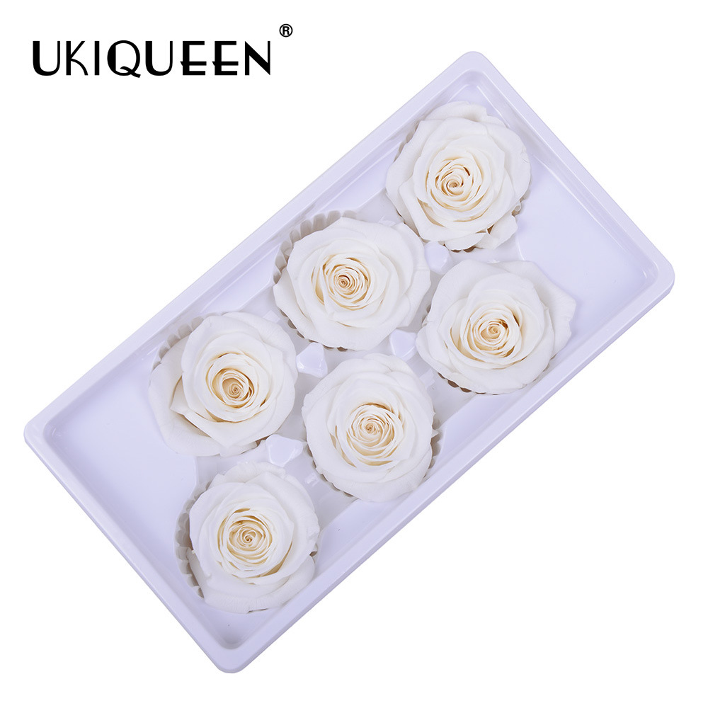 Yunnan Yongsheng flor 5-6A grado CM 6 piezas de Eternal Rose al por mayor accesorios de flores frescas cabeza de rosa